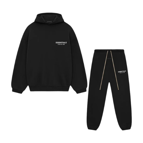 Conjunto Fear of God Essentials FW24 Black White Streetwear