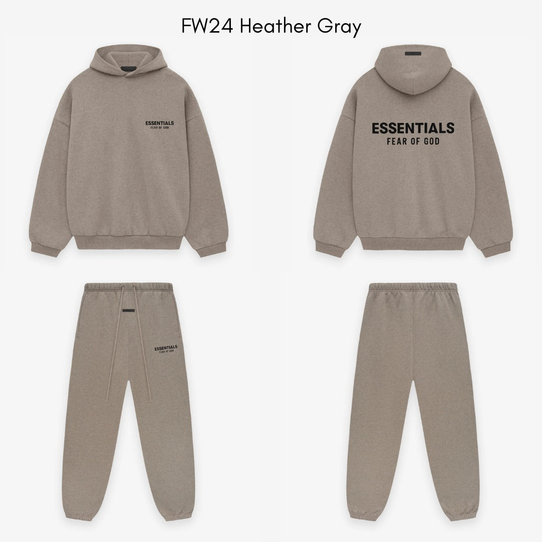Conjunto Fear of God Essentials FW24 Heather Grey Streetwear