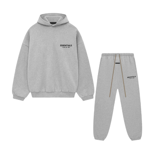 Conjunto Fear of God Essentials FW24 Light Heather Streetwear