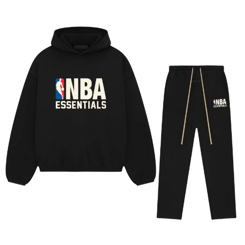 Conjunto Fear of God Essentials NBA Black White Streetwear